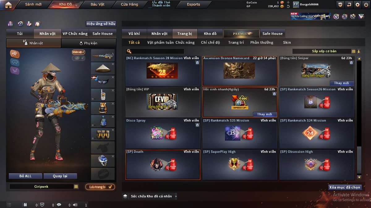shop acc cf uy tin gia re